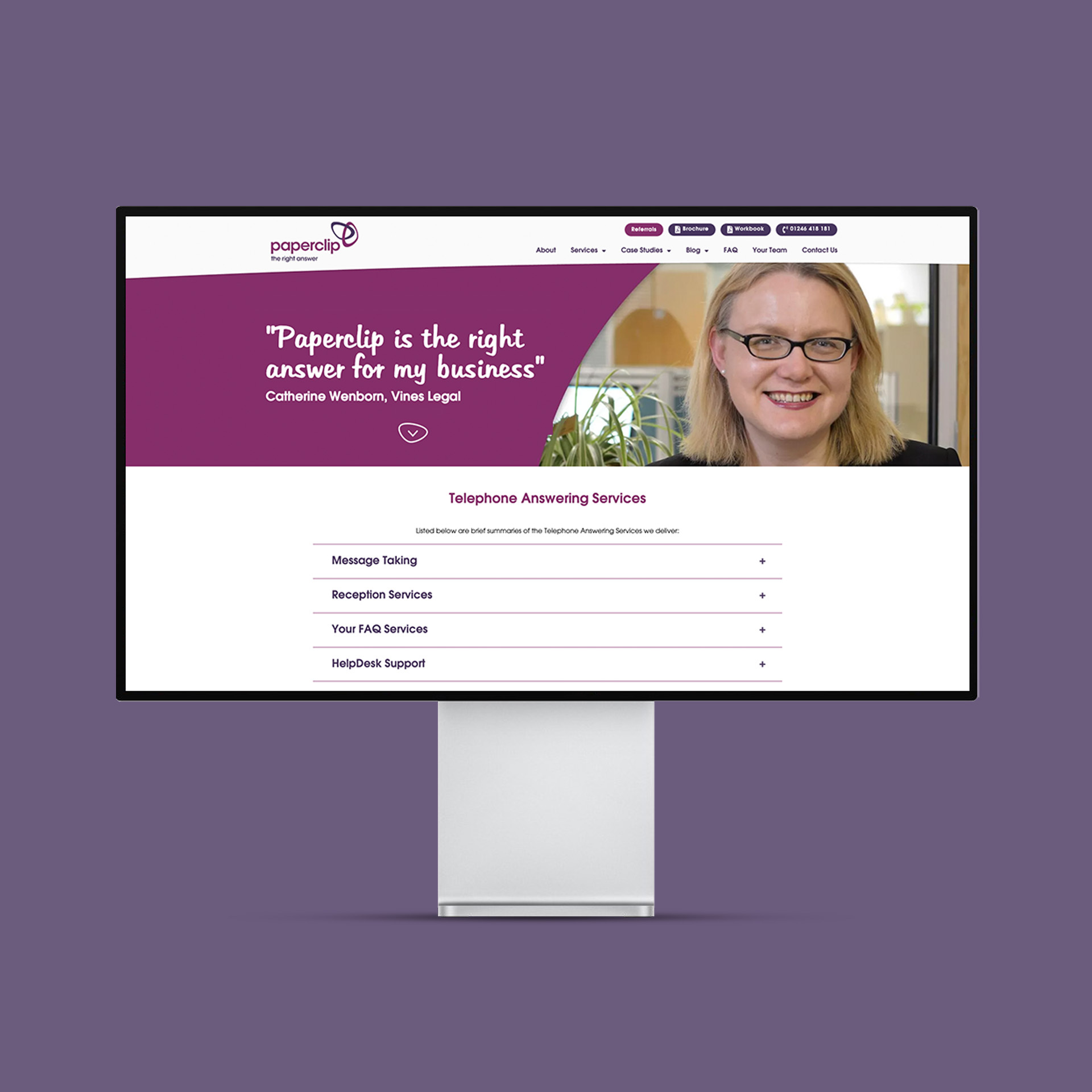 paperclip website on desktop